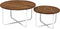 Brix | Salontafel| Levi | wit | set van 2 | mangohout met staal