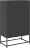 vidaXL - Hoge - kast - 68x39x111,5 - cm - staal - zwart
