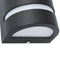 vidaXL Buitenwandlampen 2 st 35 W halfrond zwart