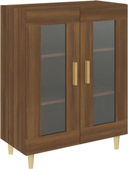 vidaXL - Dressoir - 69,5x34x90 - cm - bewerkt - hout - bruin - eikenkleur