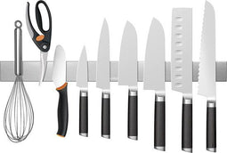 KitchenMonster Messenmagneet Messenblok 40 cm - Magnetische Messenhouder - RVS Zilver