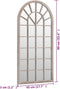vidaXL - Tuinspiegel - 90x45 - cm - ijzer - zandkleurig