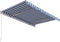 vidaXL - Luifel - automatisch - uittrekbaar - 350x250 - cm - blauw - en - wit