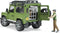 Bruder 2587 - Land Rover Defender Station Wagon - Boswachter met hond - Groen
