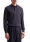 Seidensticker 01.849393 - Gebreide Polo-Pullover - 100% Katoen - Navy - M