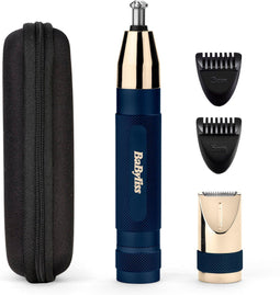 BaBylissMEN E112E - Neus- Oor- en Wenkbrauwtrimmer - Metalen handvat - Inclusief 2 opzetkammen (3mm en 5mm)