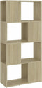 vidaXL-Boekenkast/kamerscherm-60x24x124,5-cm-spaanplaat-sonoma-eiken