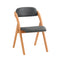 SoBuy FST92-SG - Bureaustoel - Houten Klapstoel met Zitkussen - Donkergrijs 47.5x77x59 cm