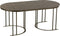 J-Line salontafel - metaal - zilver/bruin - set van 3