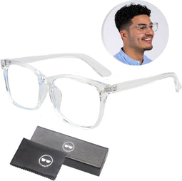 LC Eyewear Blauw Licht Bril - Computerbril - Blauw Licht Filter - Blue Light Glasses - Beeldschermbril - Design - Unisex Bril Zonder Sterkte - Transparant
