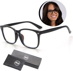 LC Eyewear Computerbril - Blauw Licht Bril Zonder Sterkte - Blue Light Glasses - Beeldschermbril - Design - Unisex - Zwart