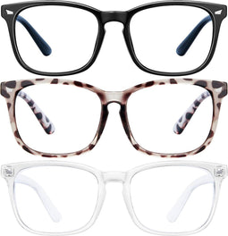 LC Eyewear Computerbril - Blauw Licht Bril Zonder Sterkte - Blue Light Glasses - Beeldschermbril - Unisex - 3 Pack