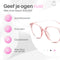 LC Eyewear Computerbril - Blauw Licht Bril Zonder Sterkte - Blue Light Glasses - Beeldschermbril - Unisex - Transparant Roze