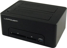 LC-POWER® LC-DOCK-U3-CR basisstation voor opslagstations USB 3.0 Type-A Zwart