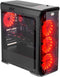 LC-POWER® Red Typhoon MIDITower ATX PC Case - Computer Behuizing - 4 Case Fans - Game PC - Gehard Glas - Zwart