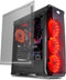 LC-POWER® Red Typhoon MIDITower ATX PC Case - Computer Behuizing - 4 Case Fans - Game PC - Gehard Glas - Zwart