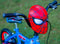 Disney Spiderman - Fiets 14 inch - Veiligheidshandvatten en verstelbaar zitje - Blauw