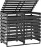 vidaXL - Containerberging - dubbel - 140x75x121 - cm - geverfd - grenenhout