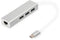 Digitus DA-70255 - USB 3.0 Combi-hub 3+1 poorten met Gigabit LAN - Zilver