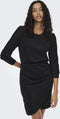 Onlrich l/s glitter dress JRS - Jurk - Lange mouwen - O-hals - Zwart/zwart metallic - M