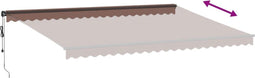 vidaXL - Luifel - automatisch - uittrekbaar - 500x350 - cm - bruin