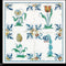Thea Gouverneur - Borduurpakket met telpatroon - 485A - Voorgesorteerde DMC Garens - Delfts Blauwe Tegels Bloemen - Aida - 28 cm x 28 cm - DIY Kit