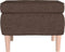 vidaXL - Kruk - met - houten - poten - stof - bruin