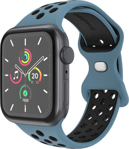 imoshion Sport⁺ bandje - Geschikt voor Apple Watch 1, 2, 3, 4, 5, 6, 7, 8, 9, 10 (42 mm), SE - 38/40/41 mm - Blue & Black - S/M