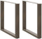 vidaXL - Eettafelpoten - 2 - st - U-vormig - 80x(72-73) - cm - staal - naturel