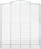 vidaXL - Schanskorven - 4 - st - gewelfd - 200x50x220/240 - cm - ijzer