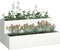 vidaXL - Tuinbak - 2-niveau - 100x60x45 - cm - Witte - Staal