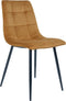House Nordic Middelfart Eetkamerstoel Velvet Geel - Set van 2