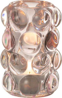 J-Line kaarshouder Bollie - glas - roze