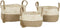 Basket spelset Home ESPRIT Natuurlijk Lichtbruin Jute Modern 41 x 30 x 33 cm (3 Onderdelen)