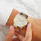 GUESS W1070L8 - Polshorloge - Staal met goldplating - Wit met geelgouden accenten
