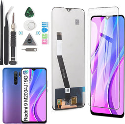 LCD-schermvervanging en Touchscreen Display met gereedschap voor Xiaomi Redmi 9 voor Redmi 9/Redmi 9 Prime (zwart, niet voor Redmi 9A/9C)
