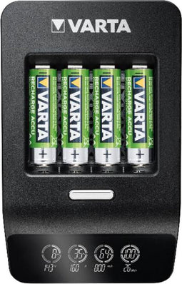 LCD Ultra fast charger 57685 Varta met 4 x AA 2100mAh