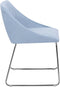 ARCATA - Eetkamerstoel - Lichtblauw - Fluweel