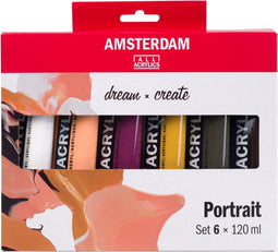 Amsterdam Standard Series - Acrylverf portret set - 6 x 120 ml (6 stuks)