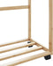 vidaXL - Kledingrek - met - schappen - en - wielen - 90x35x155 - cm - bamboe