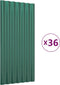 vidaXL - Dakpanelen - 36 - st - 80x36 - cm - gepoedercoat - staal - groen