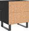 vidaXL - Nachtkastjes - 2 - st - 40x35x47,5 - cm - bewerkt - hout - zwart