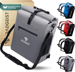RADGEIST 3in1 - Fietstas voor bagagedrager - Waterdicht met laptopvak tot 16 inch - 25 liter