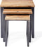 Riviera Maison Bijzettafel - Shelter Island End Table - Set Van 3 Stuks - Zwart