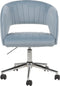 KATONAH - Bureaustoel - Lichtblauw - Fluweel