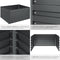 tectake® Blomma - Verhoogde Plantenbak - Verzinkt Staal - Ergonomisch - 120 x 100 x 56 cm - Antraciet