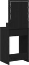 vidaXL - Zwarte - Eiken - Kaptafel - met - LED - Verlichting - - - 50x41x135 - cm