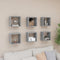 vidaXL - Wandschappen - kubus - 6 - st - 26x15x26 - cm - betongrijs