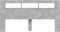 Hoofdeinde met LED 200x18,5x103,5 cm bewerkt hout betongrijs