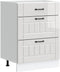 vidaXL - Keuken - onderkast - Lucca - bewerkt - hout - hoogglans - wit